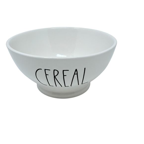 Rae Dunn By Magenta CEREAL White Ceramic Bowl Rustic Farmhouse Kitchen Dining - Picture 2 of 6